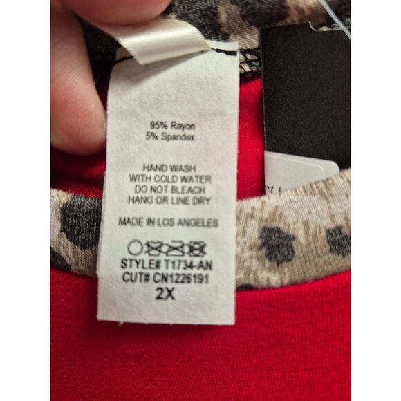 Now N Forever, Red Shirt, Animal Print Heart - Picture 4 of 5